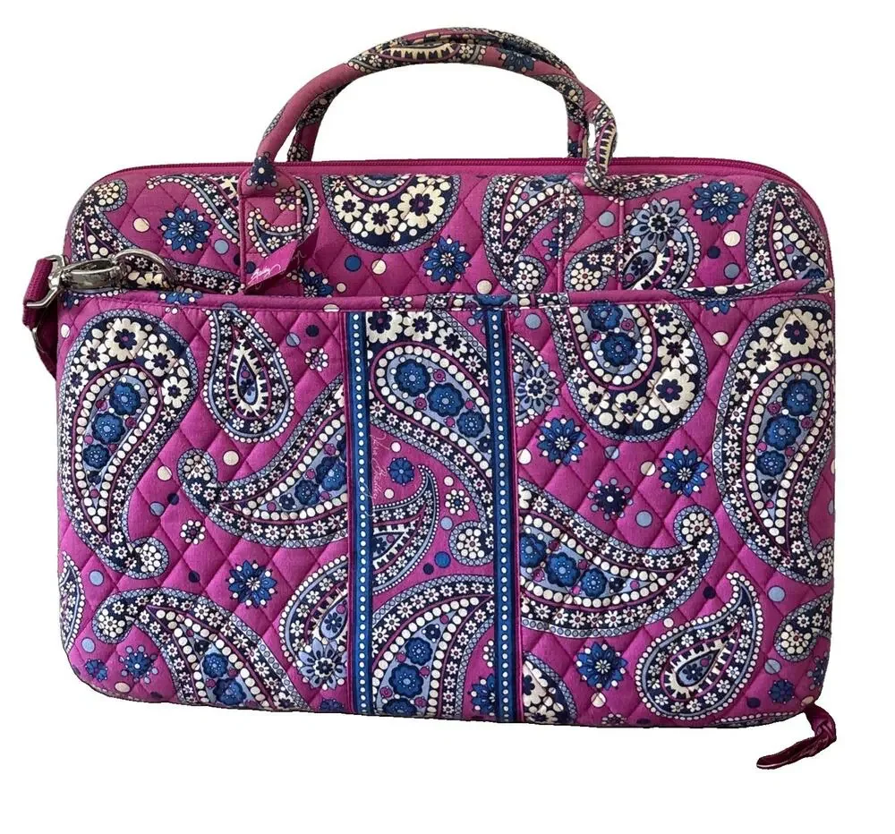 Hard Laptop Case Pink Blue Paisley Vera Bradley Metropolitan Boysenberry Preppy